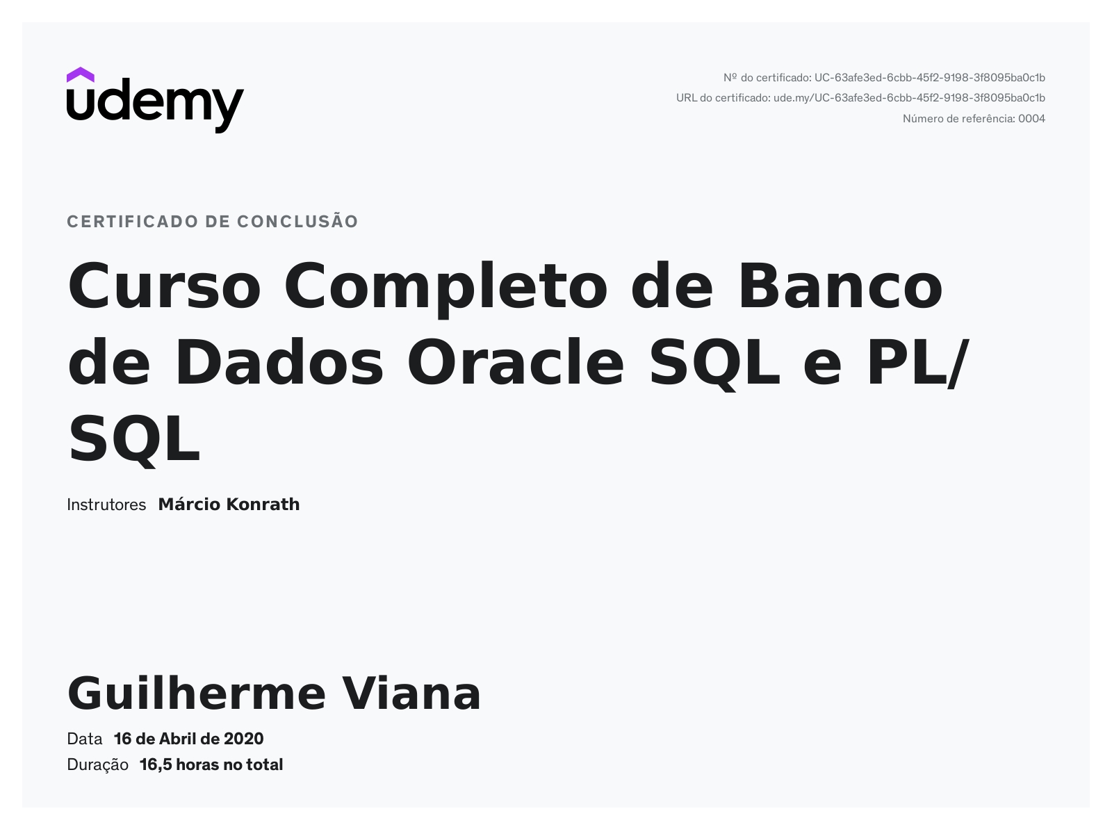 Certificado SQL GUILHERME VIANA